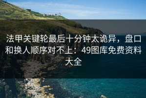 法甲关键轮最后十分钟太诡异，盘口和换人顺序对不上：49图库免费资料大全